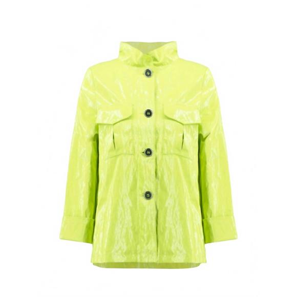 NEW JOSEPH RIBKOFF water-resistant novelty boxy jacket in key lime - Picture 4 of 4